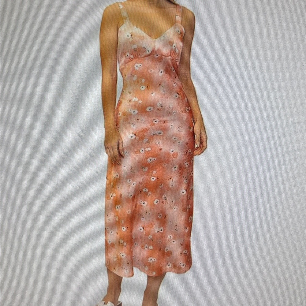 NWT Women’s Steve by Steve Madden Floral Print V-Neck Cami Midi Dress. L
